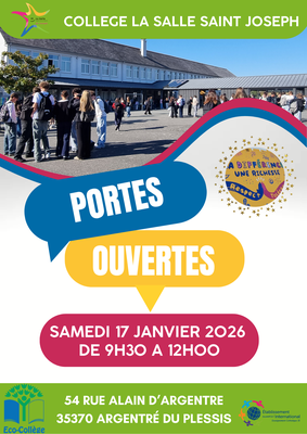 2026 Affiche portes ouvertes collège VD